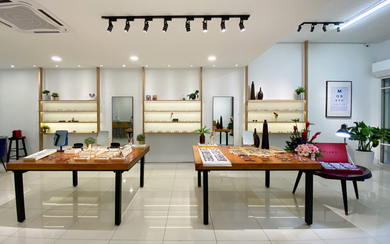 The interior display at Rx optometry.