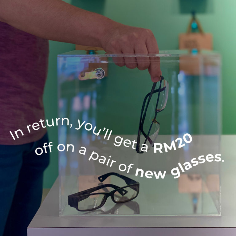 Old eyeglasses donation.